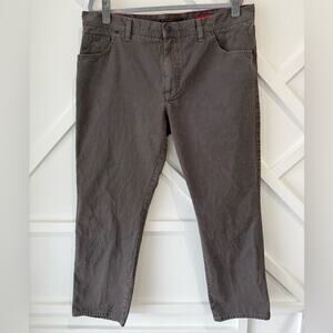 Alberto Brown Stone Modern Fit Vintage Twill Stretch Straight Jeans size 40x34